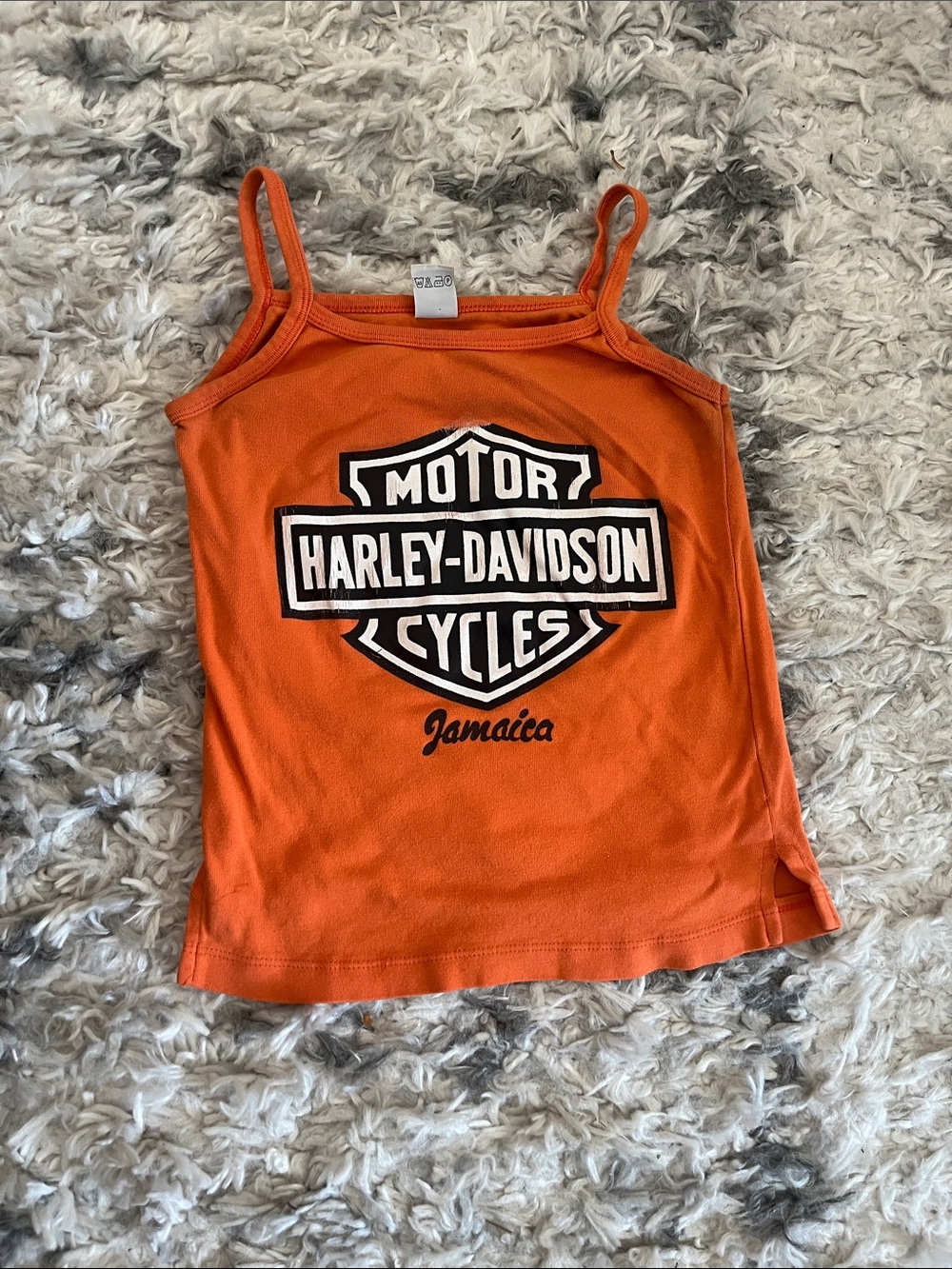 Harley-Davidson Orange womens baby doll crop tank vintage